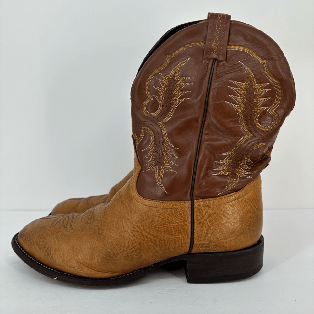 Tony Lama Men's 11" Aztec Shrunken Shoulder Western Cowboy Boots Size 12